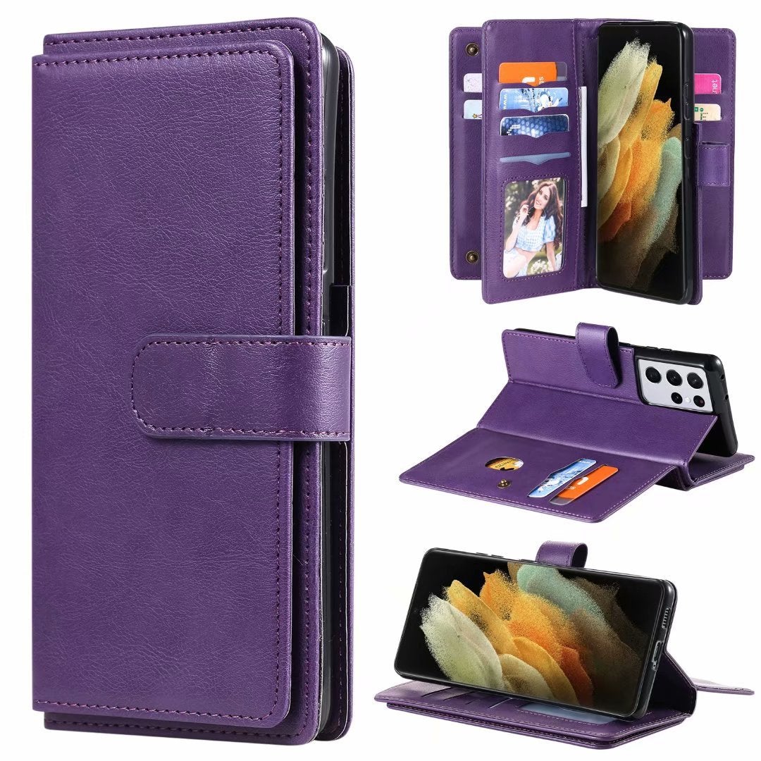 Multifunctional Large-Capacity Wallet Phone Case For Samsung S21 Series