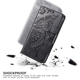 Luxury Embossed Butterfly Leather Wallet Flip Case for LG Stylo 6