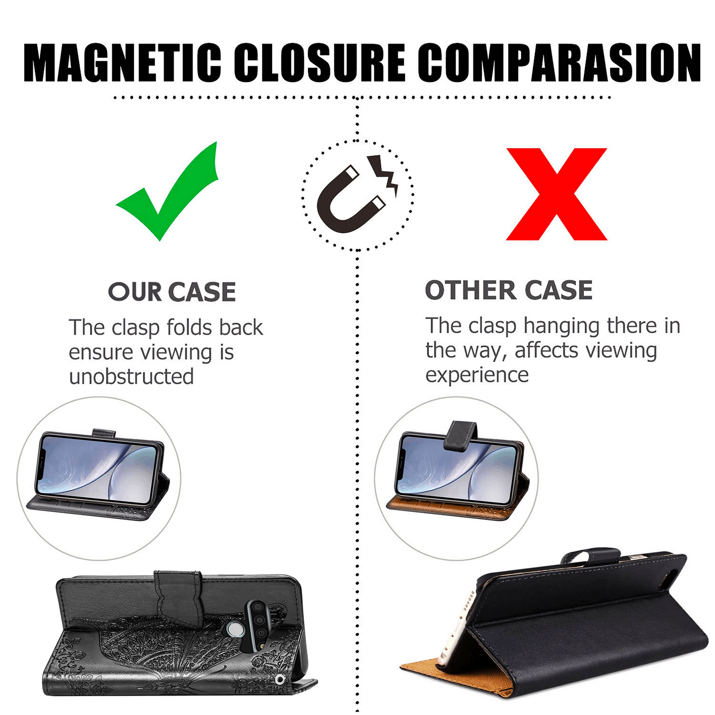 Luxury Embossed Butterfly Leather Wallet Flip Case for LG Stylo 6