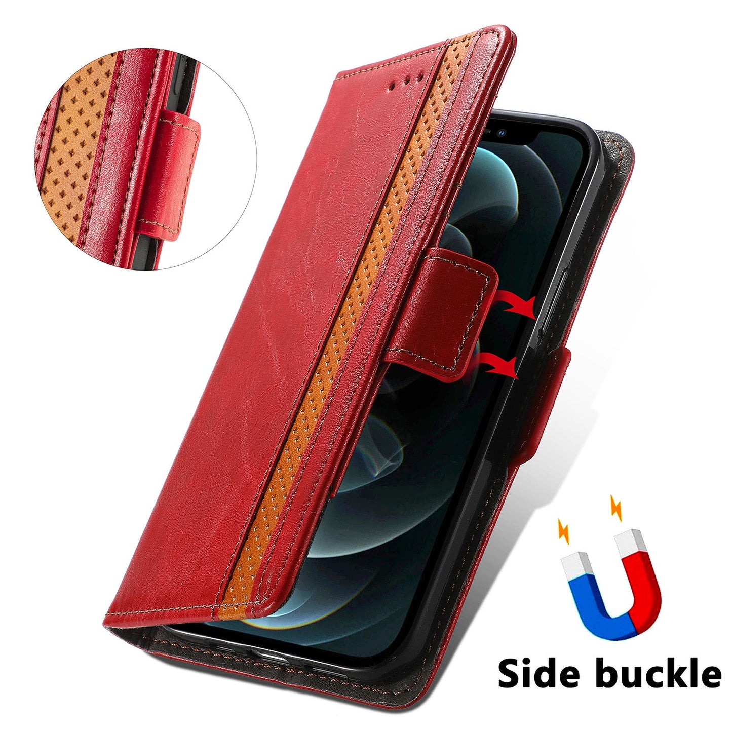 Magnetic Leather Phone Case For Samsung