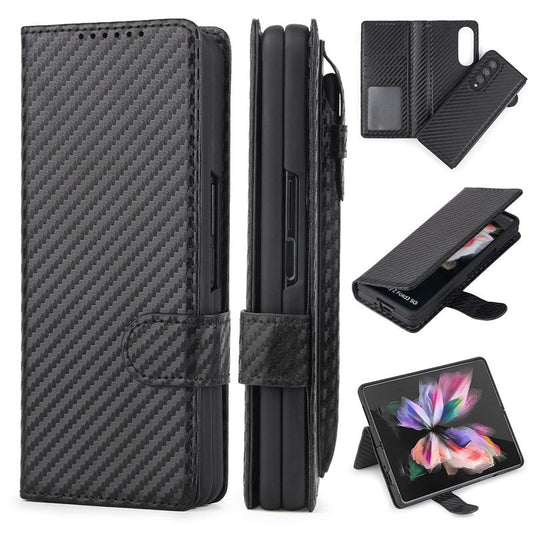 Nouvel étui de téléphone 2-en-1 en cuir avec emplacement pour stylo pour Samsung Galaxy Z Fold3 5G