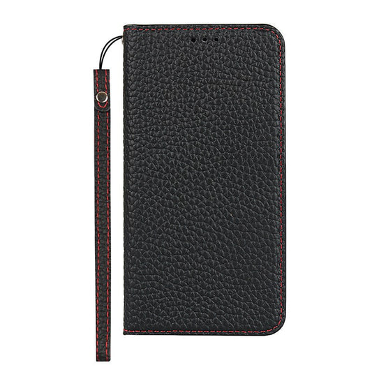Étui portefeuille avec motif litchi pour téléphone Google Pixel Series