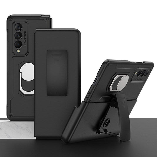 Coque Ultra-fine Pliante Anti-chute Tout Compris avec Clip Dorsal pour Samsung Galaxy Z Fold3 5G
