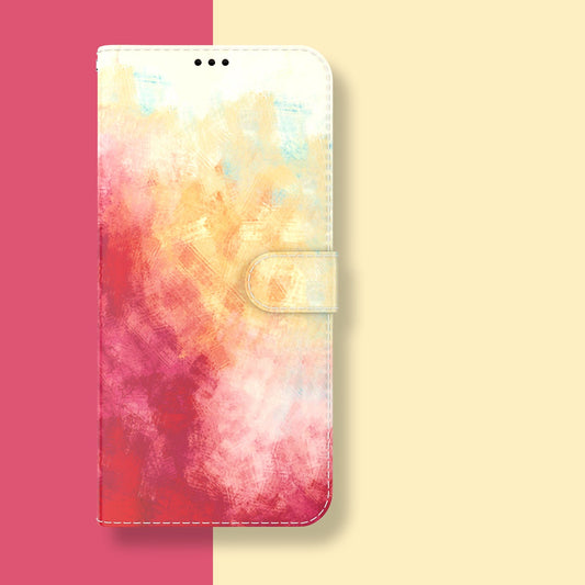 Étui portefeuille à rabat en cuir avec motif graffiti aquarelle pour Samsung