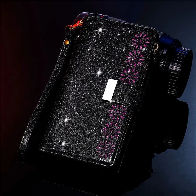 Glitzer Funkelnd Mädchenhaft Bling Leder Flip Cover für Samsung Note20/Note20 5G