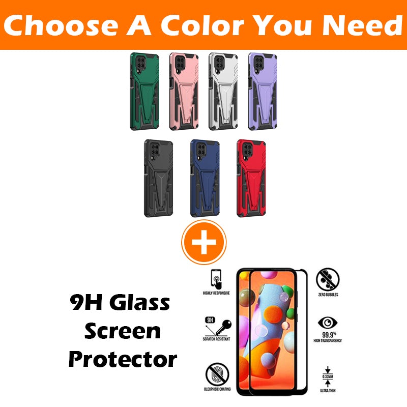 New Extraordinary Armor Bracket Magnetic Phone Case For Samsung A12