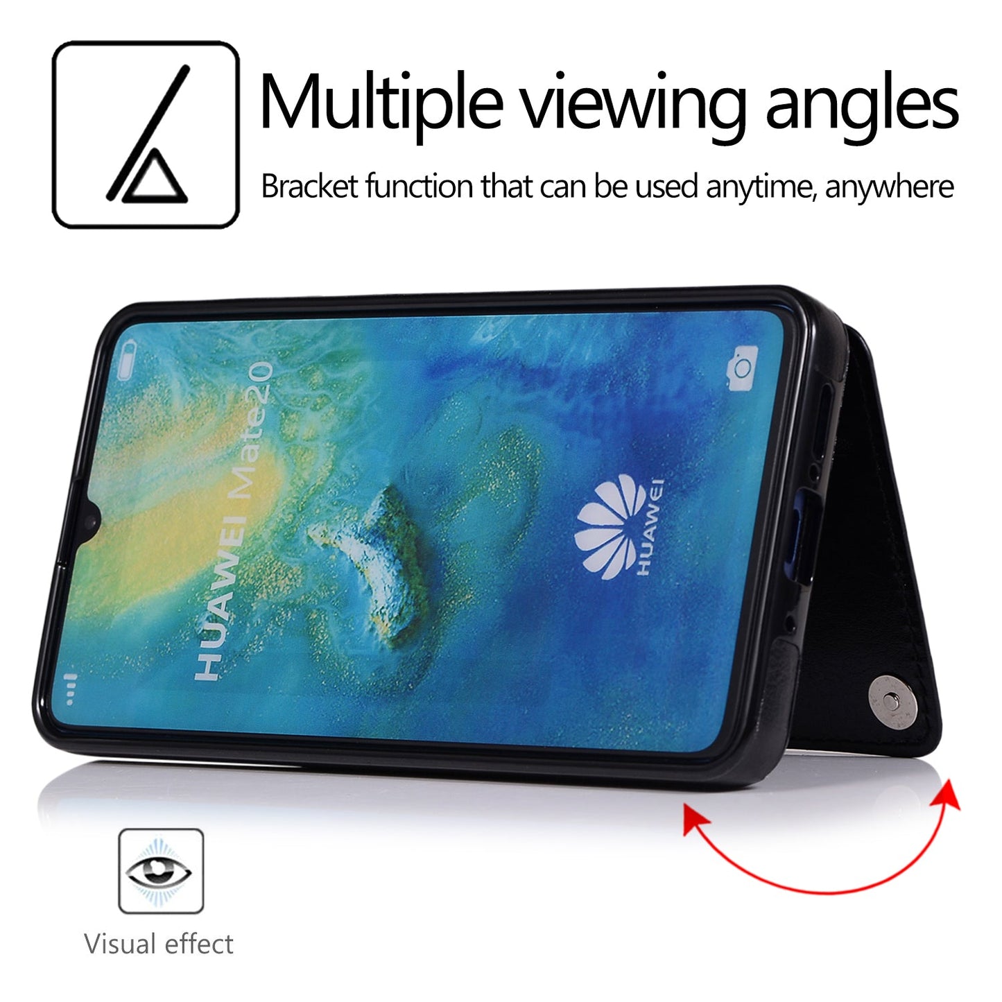 Luxury 4 IN 1  Leather Case For HUAWEI