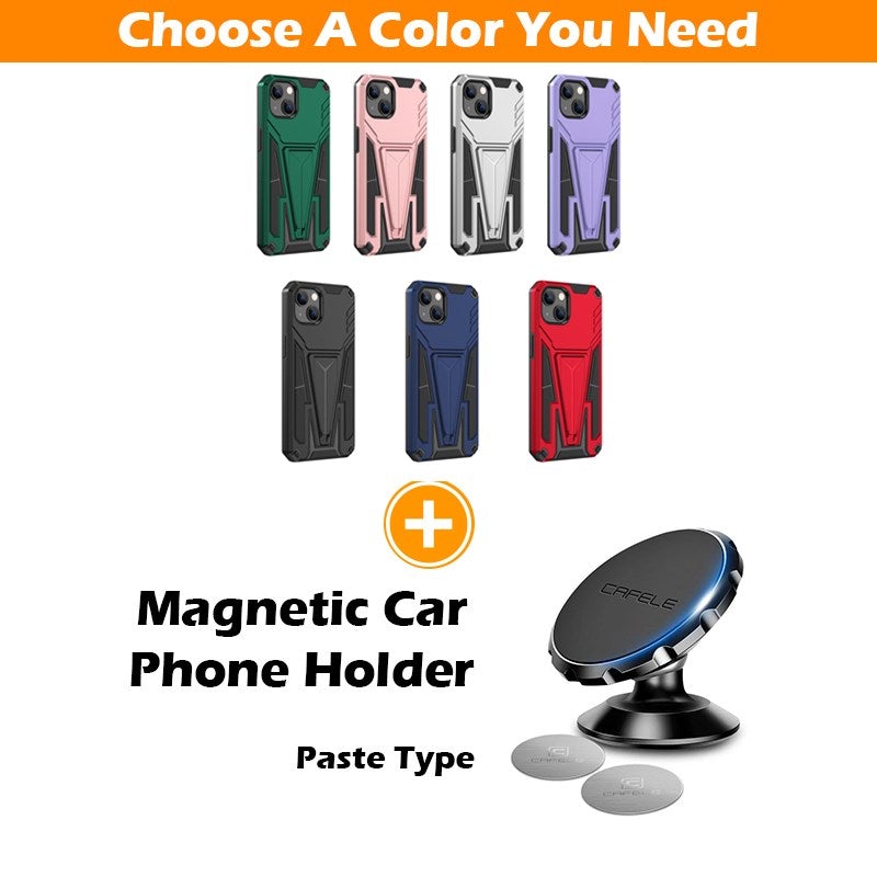 New Extraordinary Armor Bracket Magnetic Phone Case For iPhone 13