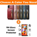 New Upgrade Multifunctional Wallet Zipper Phone Case  For Samsung A22 5G
