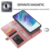 Multifunctional Split Magnetic Wallet Phone Case For Samsung S21FE