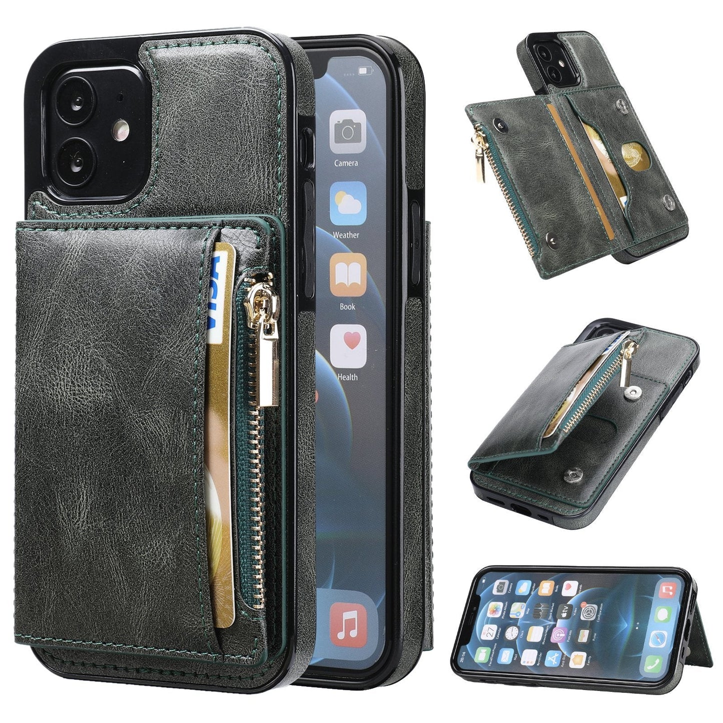 Nouvelle Mise à Niveau Étui de Téléphone Multifonctionnel avec Fermeture Éclair pour iPhone 13 Series