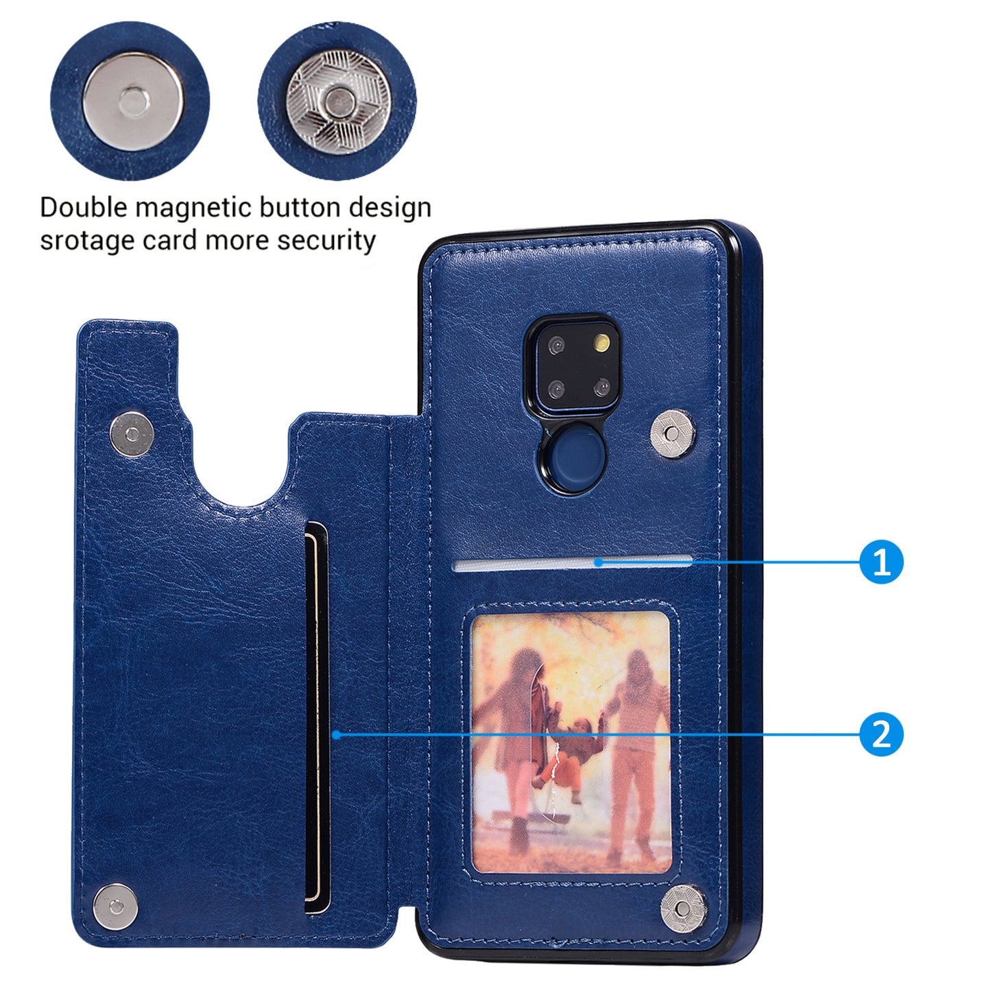Luxury 4 IN 1  Leather Case For HUAWEI