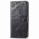 Luxury Embossed Butterfly Leather Wallet Flip Case For Samsung Note8