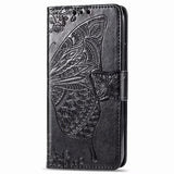 Luxury Embossed Butterfly Leather Wallet Flip Case For Samsung A71