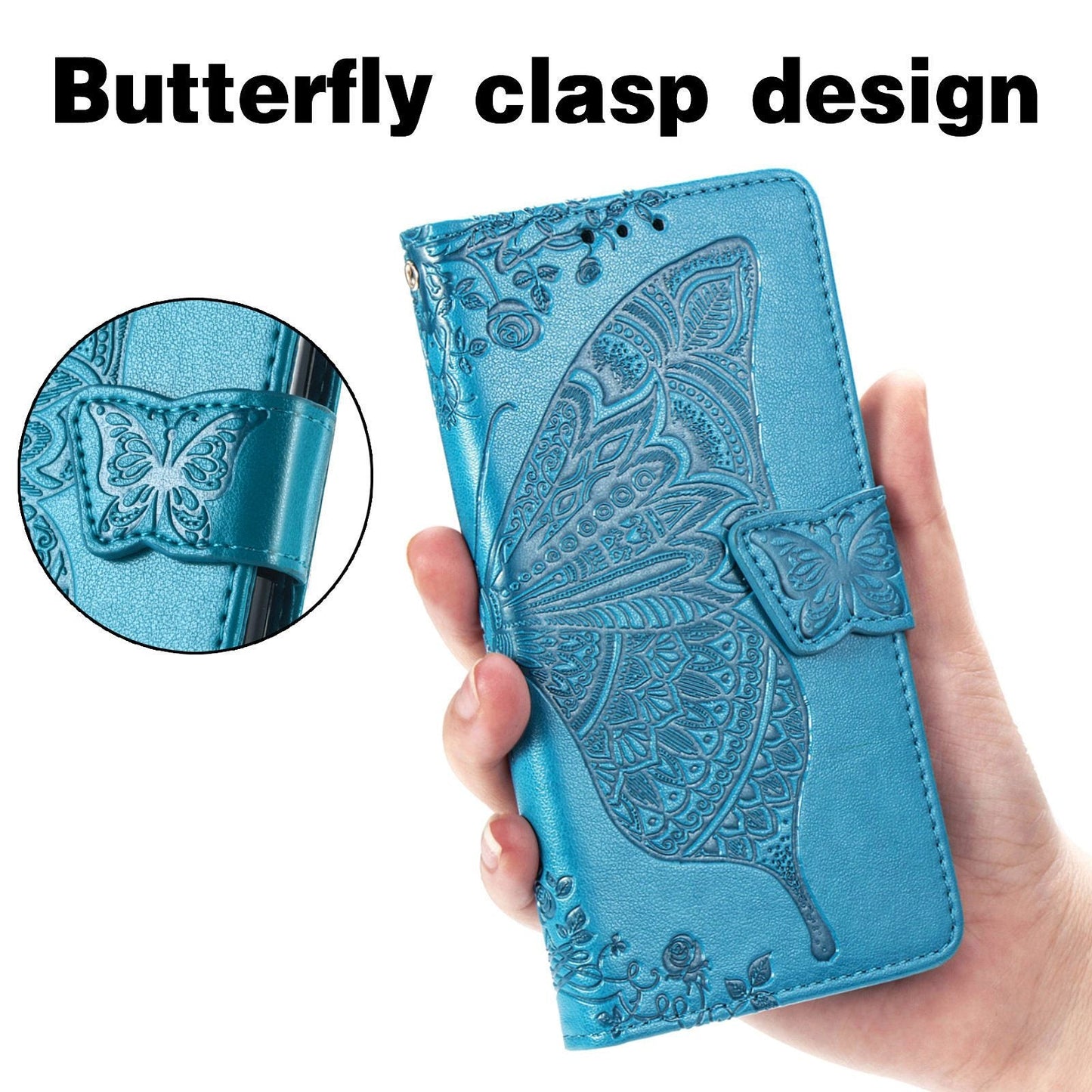 Luxury Embossed Butterfly Leather Wallet Flip Case For Samsung A52 5G