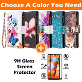 Large Capacity Painted Zipper Leather Case For Samsung S21FE