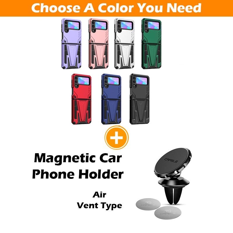 New Extraordinary Armor Bracket Magnetic Phone Case For Samsung Galaxy Z Flip3 5G